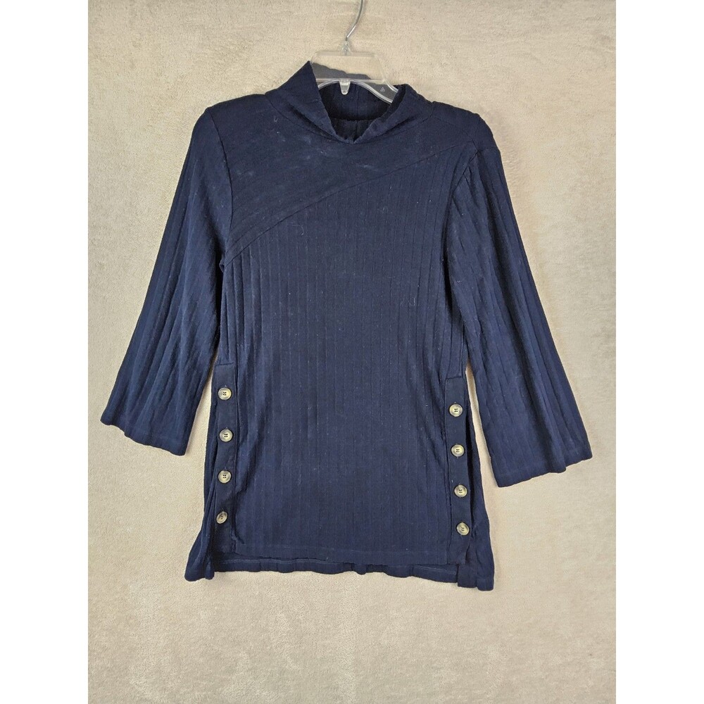 Saturday Sunday Anthropologie Women's Mock Side Button Tunic Top Size XS